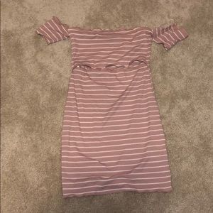 Shein pink and white sundress